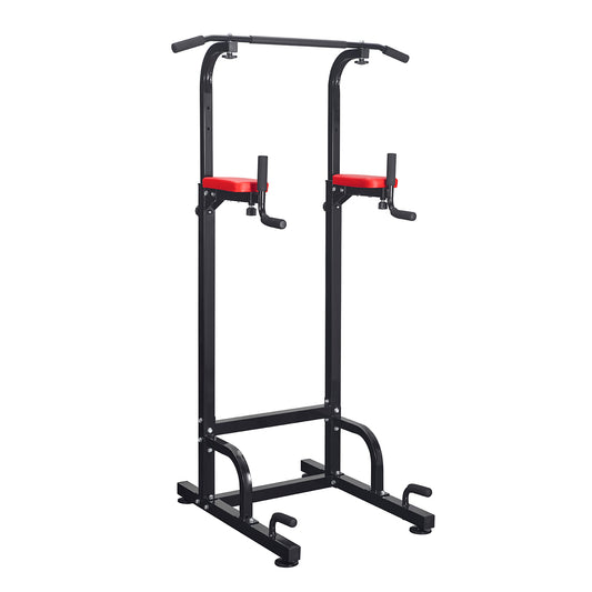 PT06 Black Red Power Tower Home Pull-Up Push-Ups Station For Home