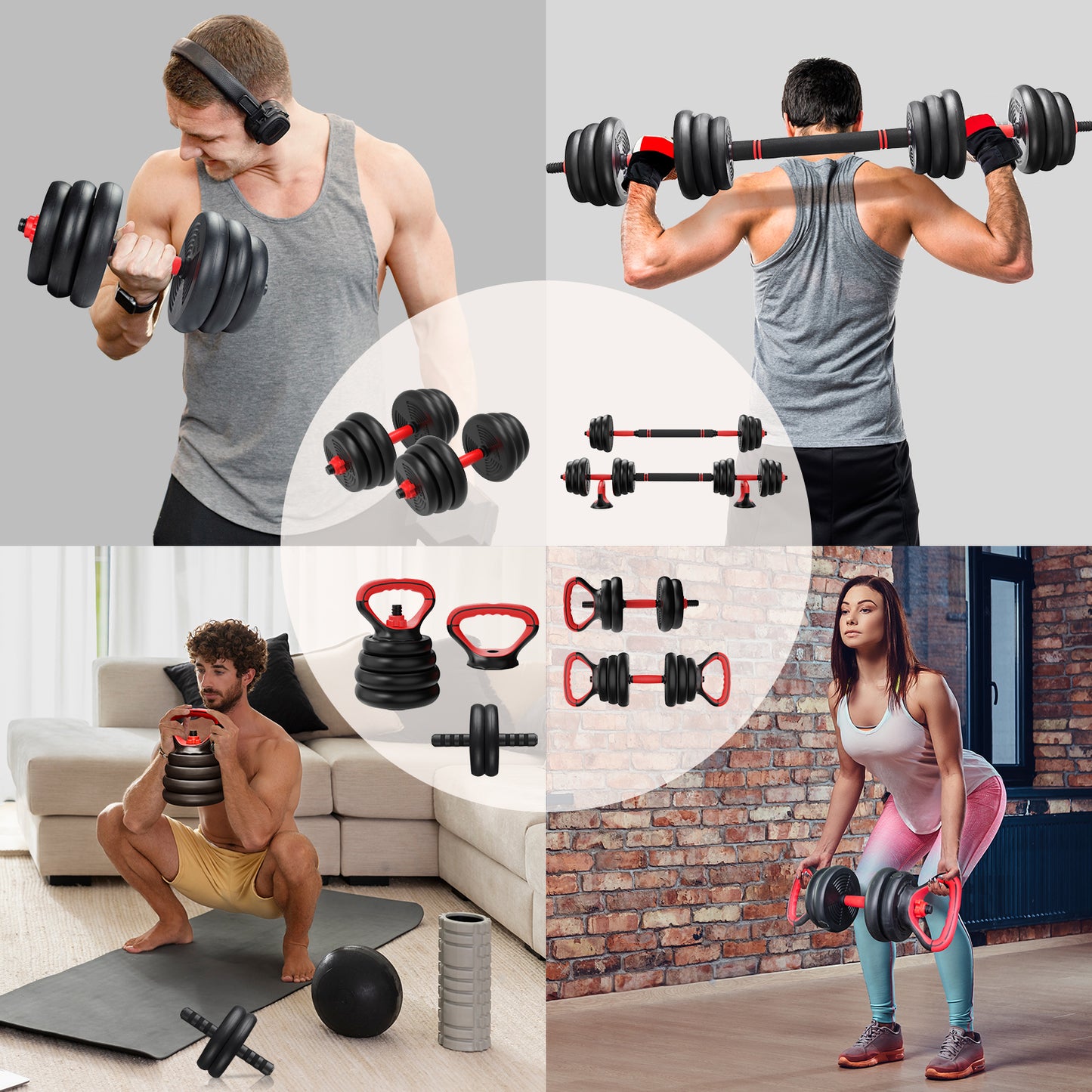 Adjustable & Multifunctional Weight Set for Home Gym